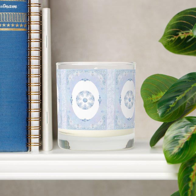 Ice Blue Snowflake Scented Candle (Shelf)