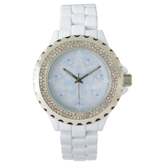 Ice Blue Snowflake Watch (Front)