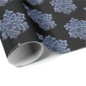 Ice Blue Snowflake Wrapping Paper