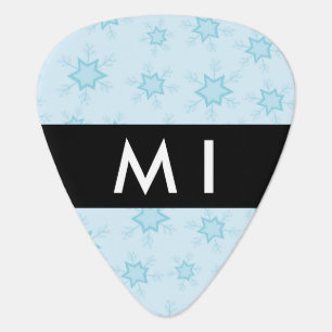 Ice Blue Snowflakes, Your name, Personalize Guitar Pick
