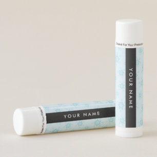Ice Blue Snowflakes, Your name, Personalize Lip Balm