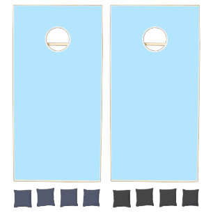 Ice Blue Solid Color Classic Elegant Cornhole Set