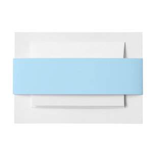 Ice Blue Solid Color   Classic   Elegant Invitation Belly Band
