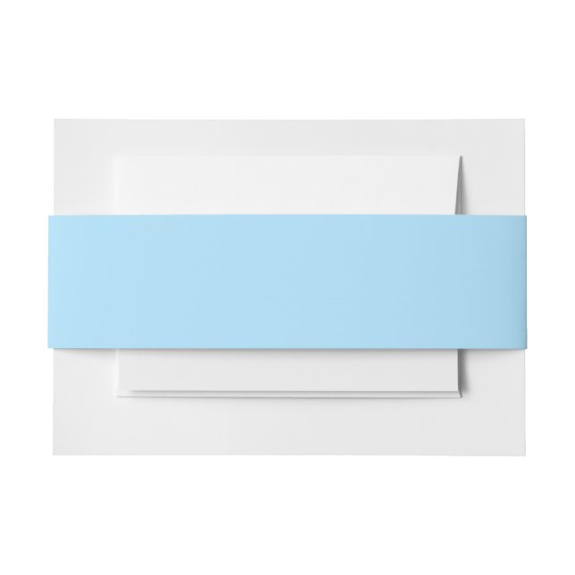 Ice Blue Solid Color | Classic | Elegant Invitation Belly Band (Front Example)