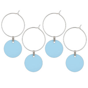 Ice Blue Solid Color   Classic   Elegant Wine Charm