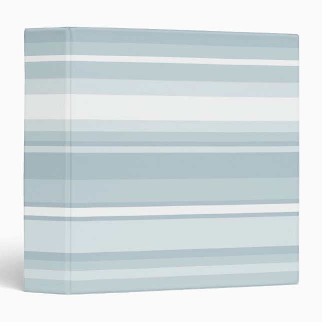 Ice blue stripes 3 ring binder (Front/Spine)