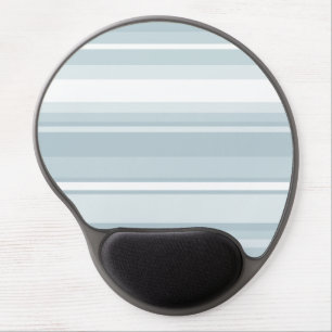 Ice blue stripes gel mouse pad