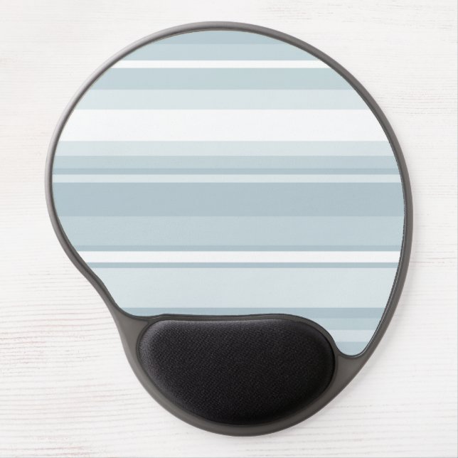 Ice blue stripes gel mouse pad (Front)