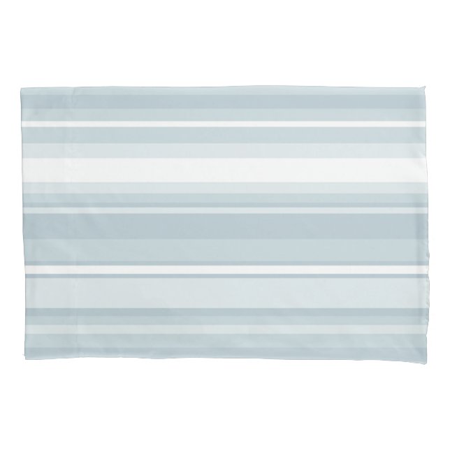 Ice blue stripes pillow case (Front)