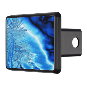 Ice Blue Tree Sapphire Sky Hitch Cover