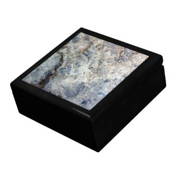 Ice Blue White Marble Stone Finish Gift Box by sumwoman at Zazzle