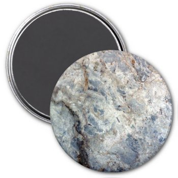 Ice Blue White Marble Stone Finish Magnet by sumwoman at Zazzle