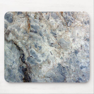 Ice blue white marble stone finish mouse pad