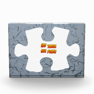 Ice Border Puzzle Piece Cust. Photo Block