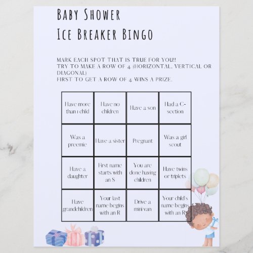 Ice Breaker Baby Shower Game