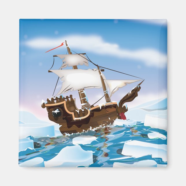 Ice Breaker Ship Magnet (Front)