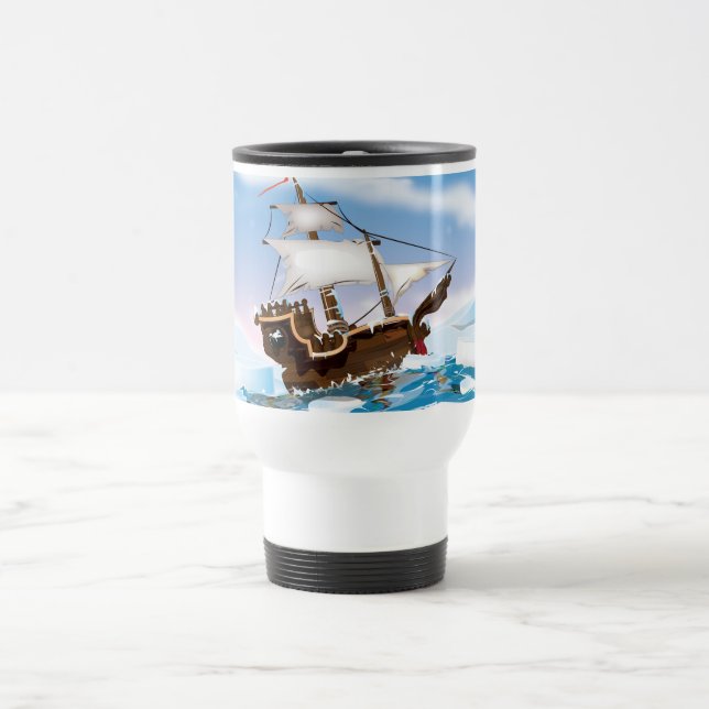 Ice Breaker Ship Travel Mug (Center)