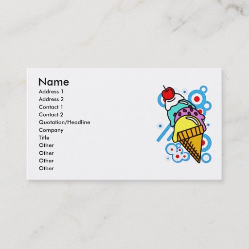 Customizable ICE BUSINESS CARD TEMPLATES