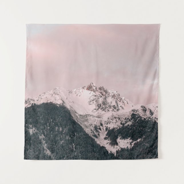 ICE-CAPPED MOUNTAIN AT DAYTIME TAPESTRY (Front)