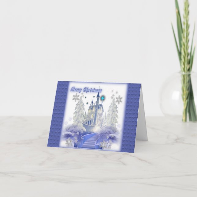 Ice Castle Christmas Note Card (Front)
