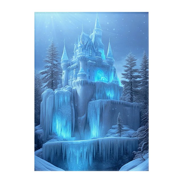 Ice Castle of Frozen Dreams Acrylic Print (Front)