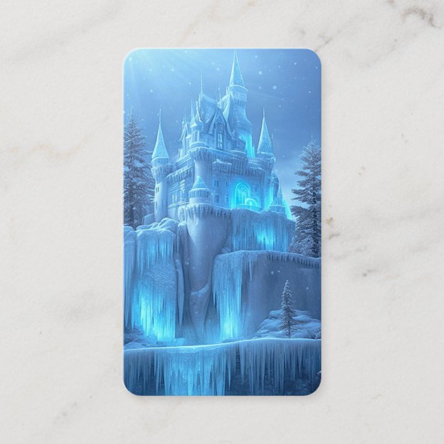 Ice Castle of Frozen Dreams Bookmark Business Card (Front)