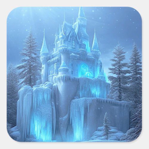 Ice Castle of Frozen Dreams Square Sticker