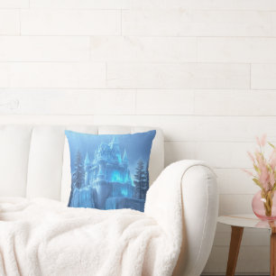 Ice Castle of Frozen Dreams Throw Pillow