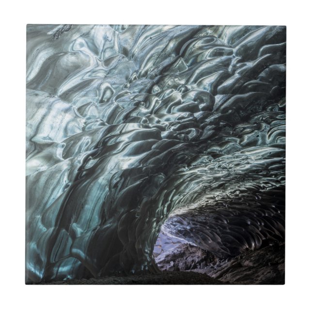 Ice Cave Wall Patterns Ceramic Tile (Front)