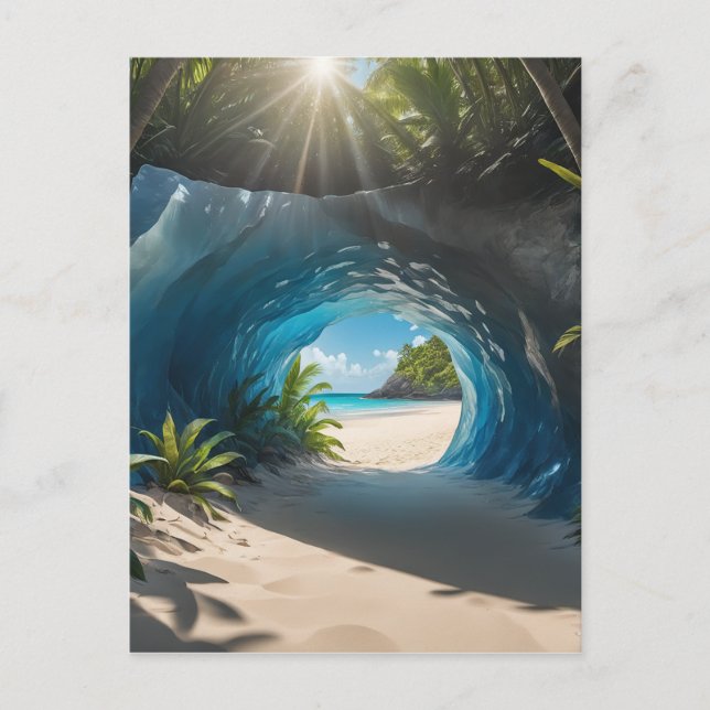 Ice caves are one of the most unique and beautiful postcard (Front)