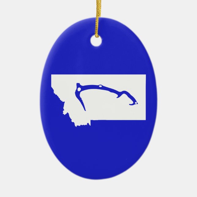 Ice Climb Montana Ceramic Ornament (Front)