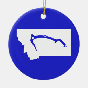 Ice Climb Montana Ceramic Ornament