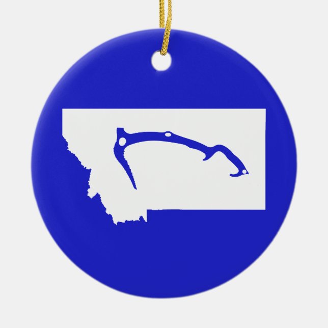Ice Climb Montana Ceramic Ornament (Front)