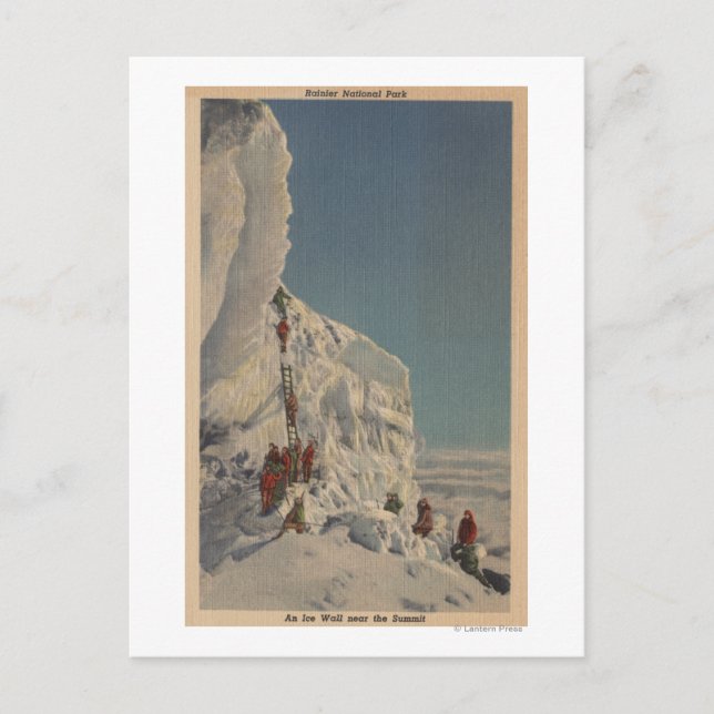 Ice Climbers in Rainier National Park, Washington Postcard (Front)