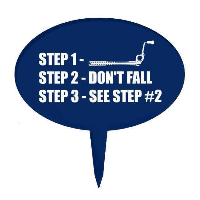 Ice Climbing - Don't Fall Cake Topper (Front)