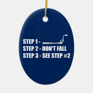 Ice Climbing - Don't Fall Ceramic Ornament