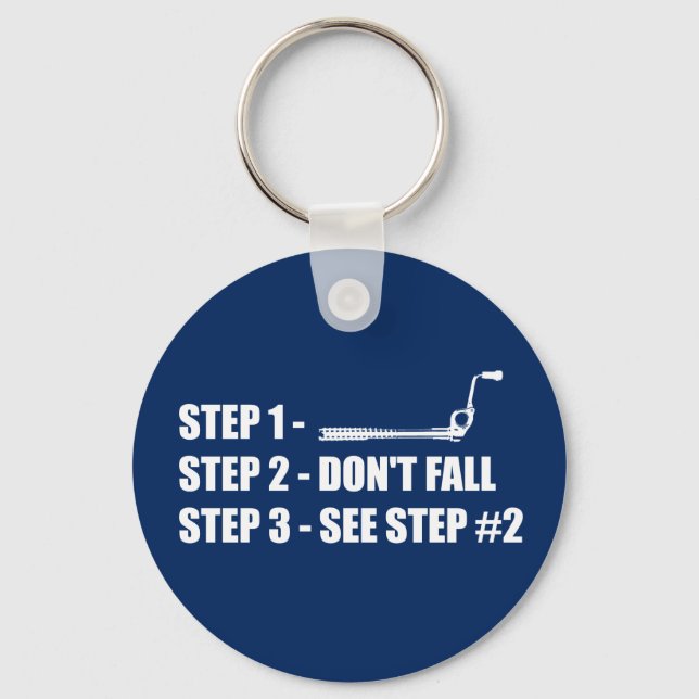 Ice Climbing - Don't Fall Keychain (Front)