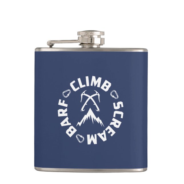 Ice Climbing Scream And Barf Flask (Front)