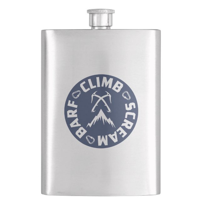 Ice Climbing Scream And Barf Flask (Front)