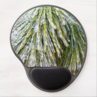 Ice Coated Pine Needles Winter Botanical Gel Mouse Pad