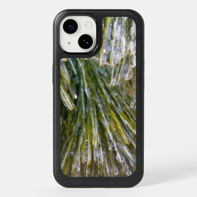 Ice Coated Pine Needles Winter Botanical Otterbox iPhone Case (Back)