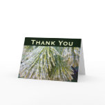 Ice Coated Pine Needles Winter Botanical Thank You Card