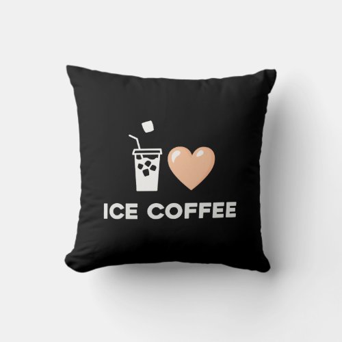 Ice Coffee Throw Pillow