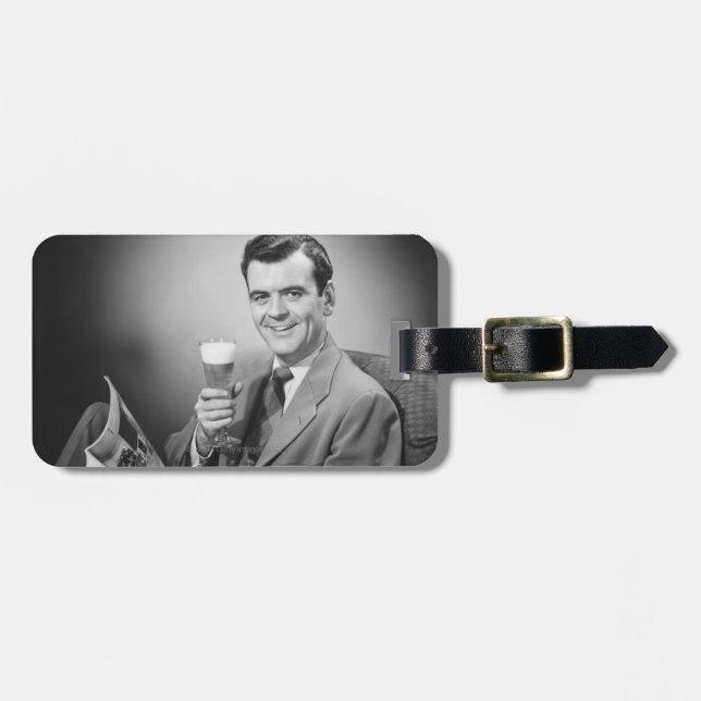 Ice Cold Beer Luggage Tag (Front Horizontal)