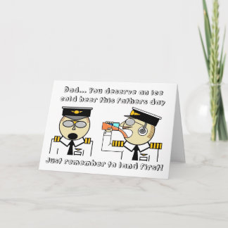 ice cold beer pilot fathers day card