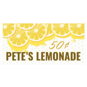 Ice Cold Lemonade Stand Sign Personalized Banner 