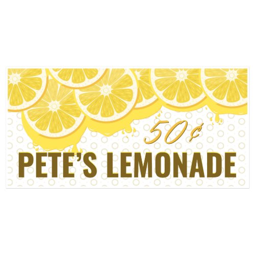 Ice Cold Lemonade Stand Sign Banner