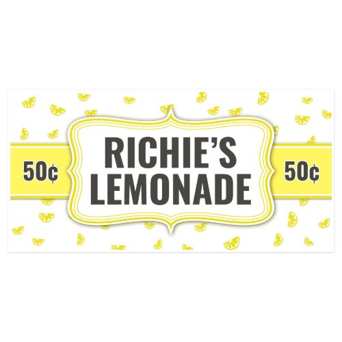 Ice Cold Lemonade Stand Summer Sign Banner