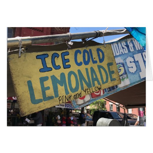 Ice Cold Lemonade, Street Fair Upper West Side NYC Cards (Front Horizontal)