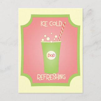 Ice Cold Refreshing Pop Postcard